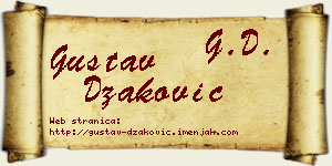 Gustav Džaković vizit kartica
